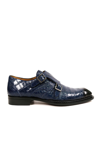 Mezlan Doyers Crocodile Double Monk-Strap-AmbrogioShoes