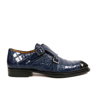 Mezlan Doyers Crocodile Double Monk-Strap-AmbrogioShoes