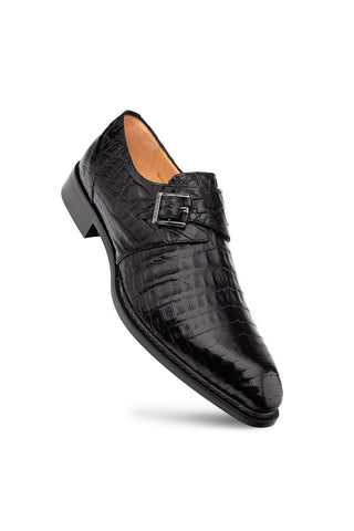 Mezlan Gigolo 50056-F Crocodile Single Monk Strap