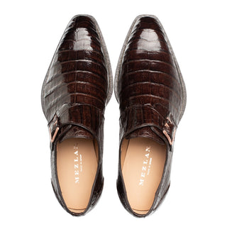 Mezlan Gigolo 50056-F Exotic Crocodile Single Monk Strap (MZ3756)-AmbrogioShoes
