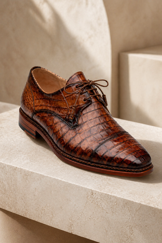 Mezlan Giovane 50032-F Crocodile Derby (MZ3717)-AmbrogioShoes