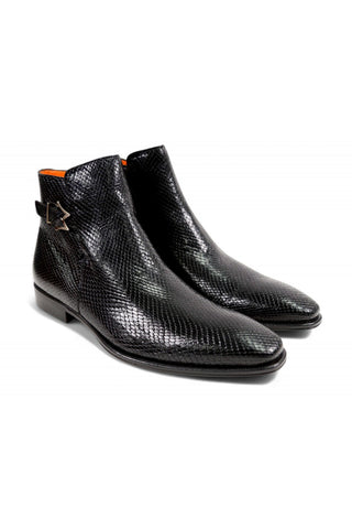 Mezlan Maharaja 20598 Exotic Snake-Skin Buckle Boots (MZ3621)-AmbrogioShoes