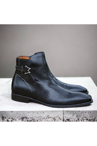 Mezlan Maharaja 20598 Exotic Snake-Skin Buckle Boots (MZ3621)-AmbrogioShoes