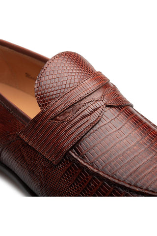 Mezlan Mayor 50121-L Exotic Lizard Penny Loafer (MZ3802)-AmbrogioShoes