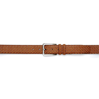 Mezlan Men's Belts Tan Textured Suede AO10359 (MZB1029)-AmbrogioShoes