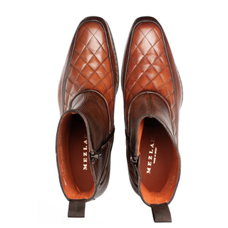 Mezlan Musico 21239 Men's Shoes Calf-Skin Leather Zipper Boots (MZ3763)-AmbrogioShoes