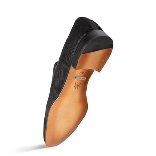 Mezlan Notte 20958 Black Glass Suede Slip On Loafers (MZ3698)-AmbrogioShoes