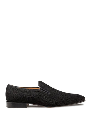 Mezlan Notte 20958 Black Glass Suede Slip On Loafers (MZ3698)-AmbrogioShoes