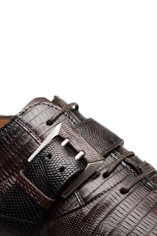Omero 50199-L Lizard Single Monk-Strap-Dellamoda