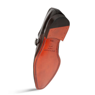 Mezlan Pego Deer & Leather Single Monk Strap-AmbrogioShoes