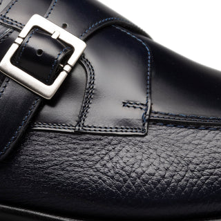 Mezlan Pego Deer & Leather Single Monk Strap-AmbrogioShoes