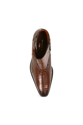 Mezlan Peninsula Lizard Ankle Boots-AmbrogioShoes