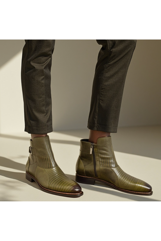 Mezlan Peninsula Lizard Ankle Boots-AmbrogioShoes