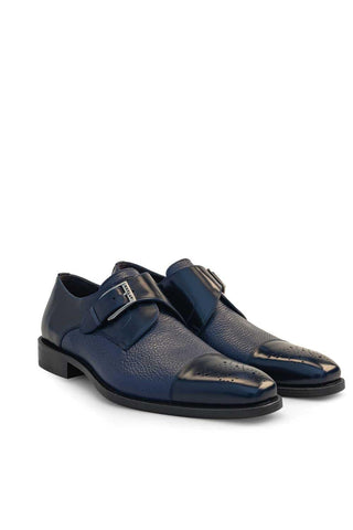Mezlan Phoenix Leather & Deer Single Monk-Strap