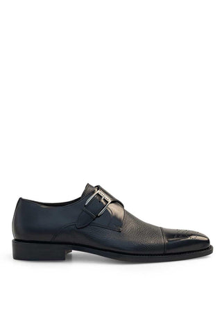 Mezlan Phoenix Leather & Deer Single Monk-Strap
