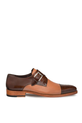 Mezlan Phoenix Leather & Deer Single Monk-Strap