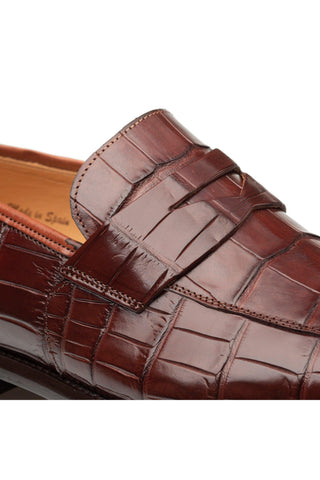 Mezlan Piccolo 4954-J Alligator Split-Toe Penny Loafers (MZ3661)-AmbrogioShoes