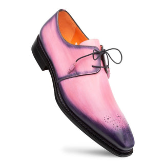 Mezlan Principe 20842 Men's Shoes Pink Patina Leather Derby Oxfords (MZ3644)-AmbrogioShoes