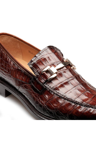 Mezlan Rhodas Crocodile Horse-Bit Loafer-AmbrogioShoes