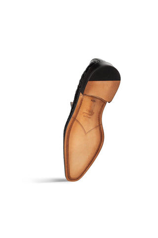 Rhodas Crocodile Horse-Bit Loafer-Dellamoda