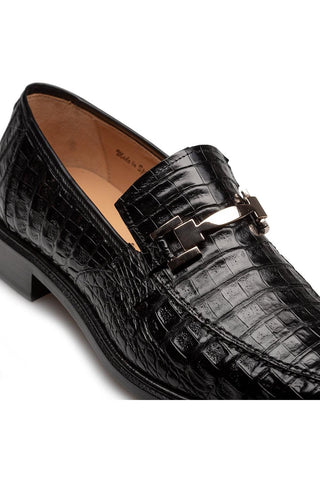 Rhodas Crocodile Horse-Bit Loafer-Dellamoda