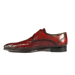 Mezlan S20271 Woven / Calf-Skin Leather Opanka Monk-Straps Loafers (MZ3484)-AmbrogioShoes