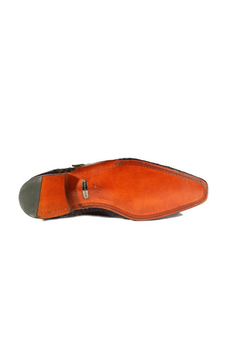 S20271 Woven / Leather Opanka Monk-Straps Loafers (MZ3484)-Dellamoda