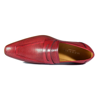 Mezlan S20296 Perforated Leather Classic Penny Loafers (MZ3482)-AmbrogioShoes