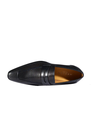 S20296 Perforated Leather Classic Penny Loafers (MZ3482)-Dellamoda