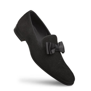 Mezlan S20306 Black Glass Suede Dress Venetian Formal Loafers (MZ3428)-AmbrogioShoes