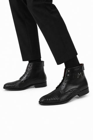 Mezlan S20516 Quilted / Leather Lace up Boots (MZ3554)