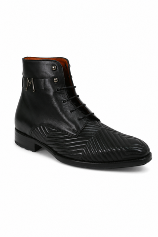 Mezlan S20516 Quilted / Calf-Skin Leather Lace up Boots (MZ3554)-AmbrogioShoes