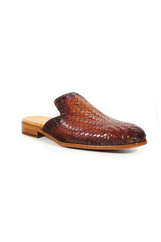 S20667 Woven Leather Casual Slip-On Mules (MZ3616)-Dellamoda
