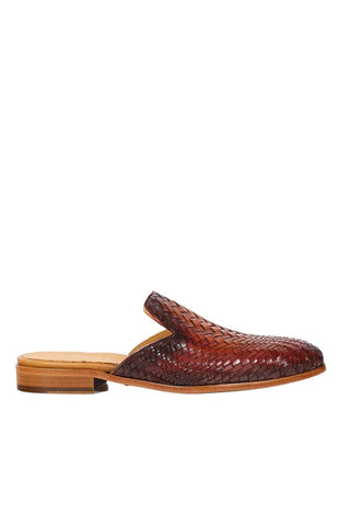 S20667 Woven Leather Casual Slip-On Mules (MZ3616)-Dellamoda