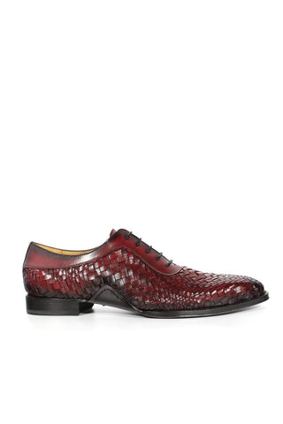 Mezlan S20702 Woven Leather Dress/ Formal Laceup Oxfords (MZ3617)-AmbrogioShoes
