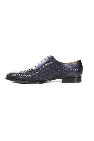 S20702 Woven Leather Dress/ Formal Laceup Oxfords (MZ3617)-Dellamoda