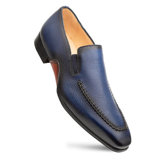 Mezlan S20756 Men's Shoes Blue Deer-Skin Leather Opanka Loafers (MZ3610)-AmbrogioShoes