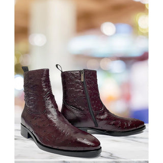 Mezlan SX4798-S Exotic Ostrich Straight-Heel Zipper Boots (MZ3436)-AmbrogioShoes