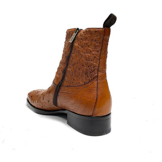 Mezlan SX4798-S Exotic Ostrich Straight-Heel Zipper Boots (MZ3436)-AmbrogioShoes