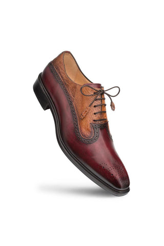 SX4868-P Ostrich / Leather Oxford (MZ3509)-Dellamoda