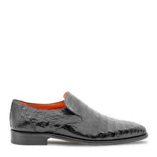 Mezlan SX4869-F Men's Shoes Black Exotic Crocodile Plain Toe Slip-On Loafers (MZ3538)-AmbrogioShoes