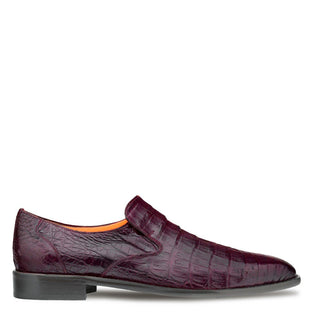 Mezlan SX4869-F Men's Shoes Burgundy Exotic Crocodile Plain Toe Slip-On Loafers (MZ3634)-AmbrogioShoes