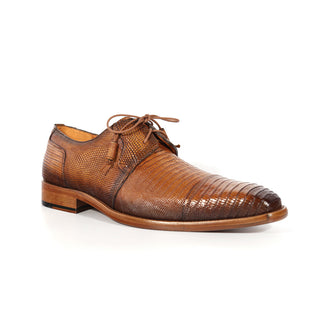 Mezlan SX4903-L Men's Shoes Honey Exotic Lizard Dress/ Formal Derby Oxfords (MZS3624)-AmbrogioShoes