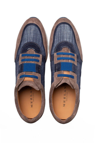 Mezlan Sanlucar Linen & Suede Sneaker-AmbrogioShoes