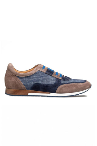Mezlan Sanlucar Linen & Suede Sneaker-AmbrogioShoes