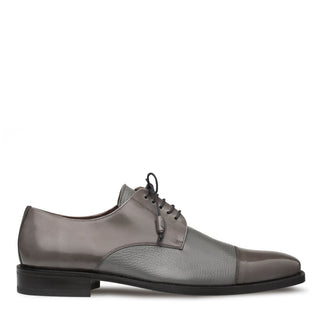 Mezlan Men's Luxury Designer Shoes Soka Grey Calfskin & Deerskin Oxfords (MZ2022)-AmbrogioShoes