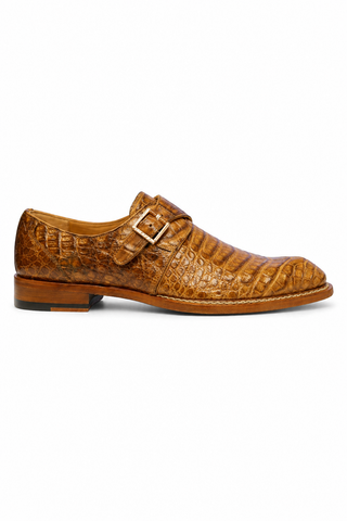 Mezlan for Exclusive Gigolo Crocodile Single Monk Strap (AMZ1017)-Dellamoda