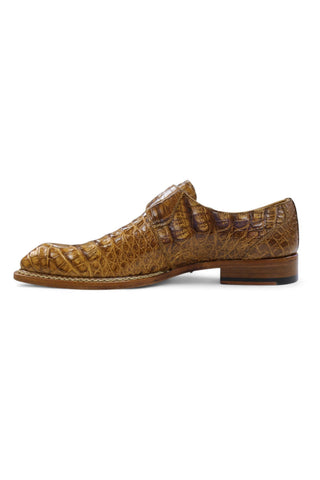 Mezlan for Ambrogio Exclusive Gigolo Exotic Crocodile Single Monk Strap (AMZ1017)-AmbrogioShoes