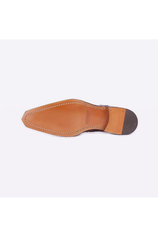 Mister 40079 Buxan Burgundy Crocodile Embossed / Leather Monk-Straps Loafers (MISS1052)-AmbrogioShoes
