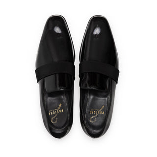 Pastori Galba Men's Shoes Black Patent Calf-Skin Leather Loafer (PAS1009)